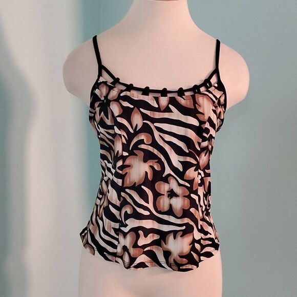 Carol Wior, bathing suit top, size 8, animal print. So cute. Brown tan. - Picture 1 of 6
